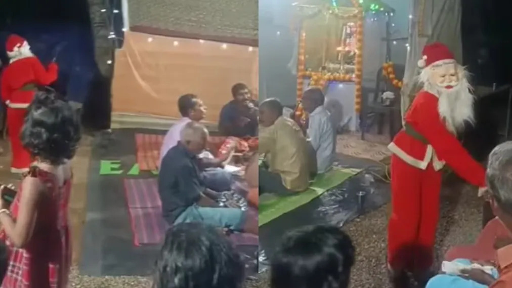 അയ്യപ്പ ഭജനയ്ക്ക് ഒപ്പം കാരൾ നാദം; ക്രിസ്മസ് പാപ്പയും സംഘവും ഒരുമിച്ച്—മതസൗഹാർദ്ദത്തിന്റെ ഹൃദയസ്പർശിയായ നിമിഷം