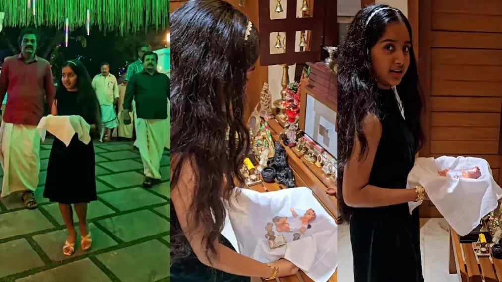 ക്രിസ്മസ് ദിനത്തിൽ ഉണ്ണിശോയുമായി പൂജാമുറിയിൽ ദേവനന്ദ; ആശംസകളുമായി വൈറൽ വിഡിയോ
