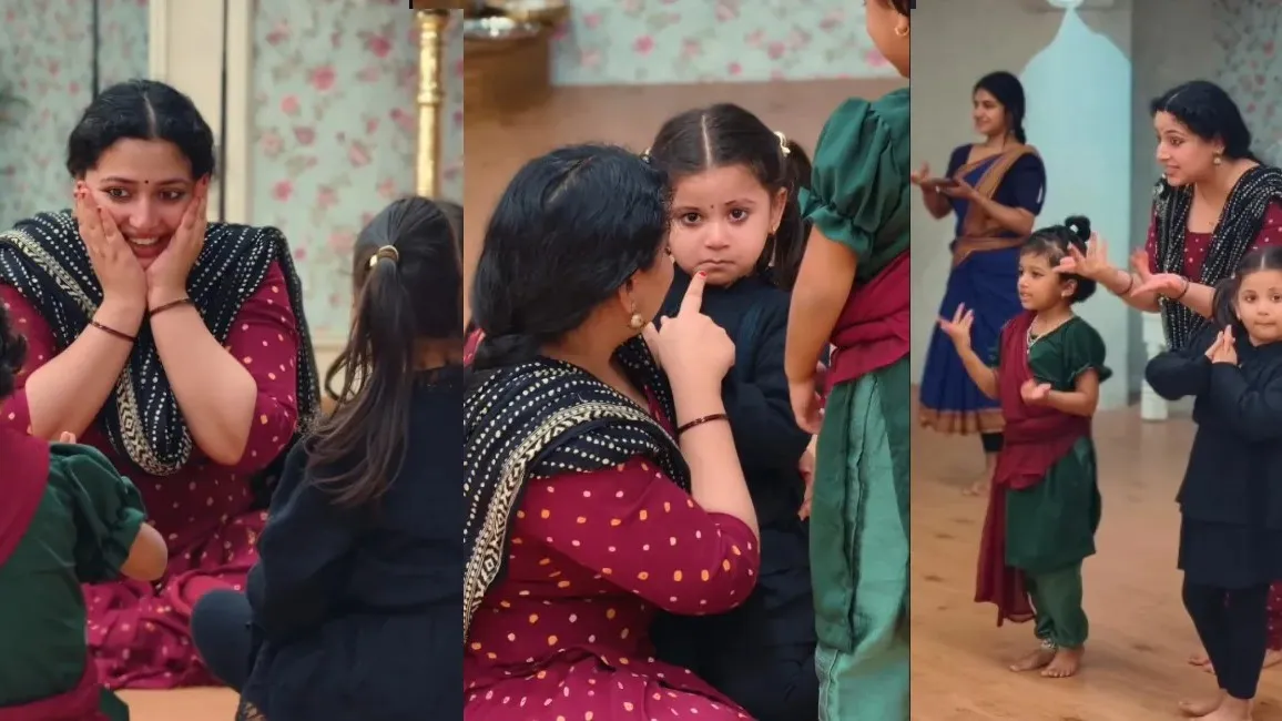 കുരുന്നുകളുടെ കൈപിടിച്ച് മുദ്രകളിലേക്കു നയിച്ച് അനു സിത്താര; ഹൃദയം നിറയുന്ന ദൃശ്യങ്ങൾ