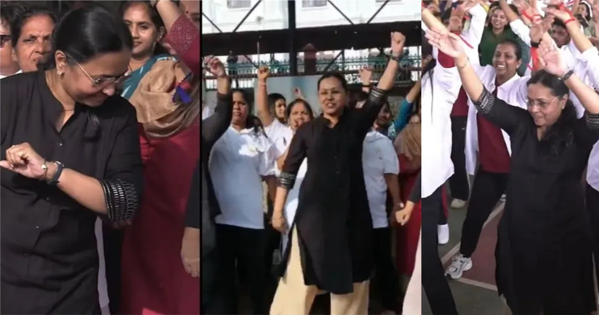 ഫിറ്റ്നസ് സന്ദേശവുമായി വേദിയിൽ താളം പിടിച്ച് മന്ത്രി; വീണാ ജോർജിന്റെ സൂംബ ഡാൻസ് സോഷ്യൽ മീഡിയയിൽ വൈറൽ